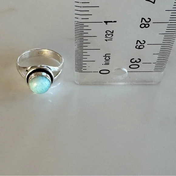 NWOT Sundance Pale Sky Ring, Larimar, Sterling Silver
